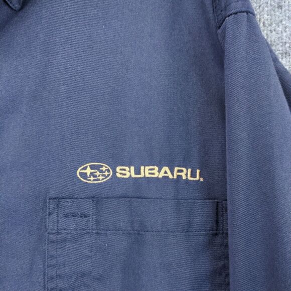 Blue Generation Mens Button Front Shirt Blue 2XL Embroidered Subaru Logo - Picture 5 of 15